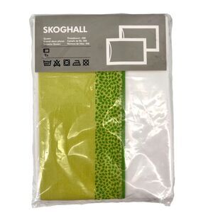 Ikea Skoghall Green Leaves Patter Pillowcase Queen Set Of Two 002.120.83